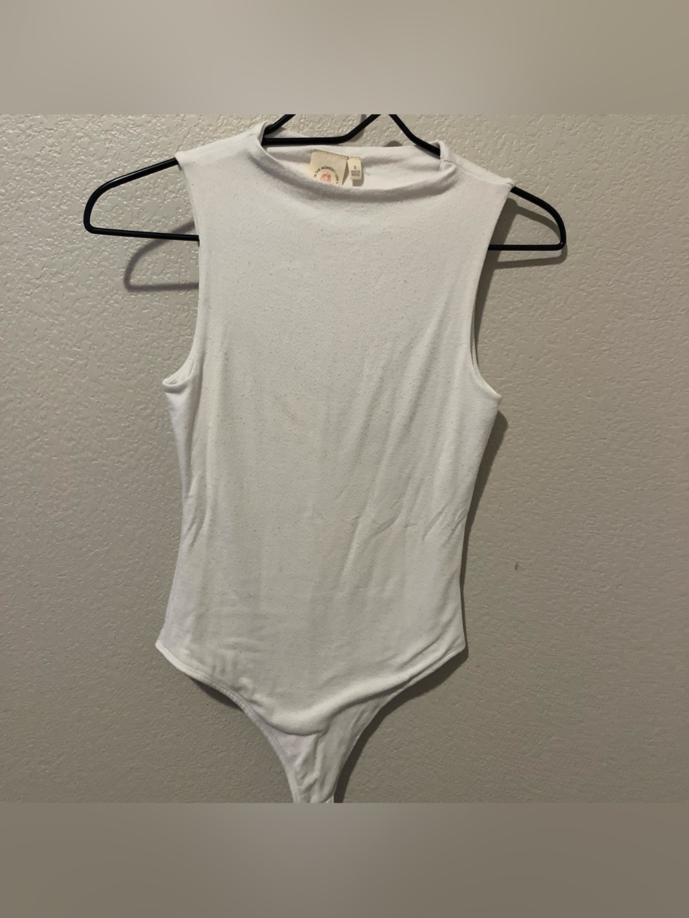Womens' White Sleeveless Bodysuit One-Piece